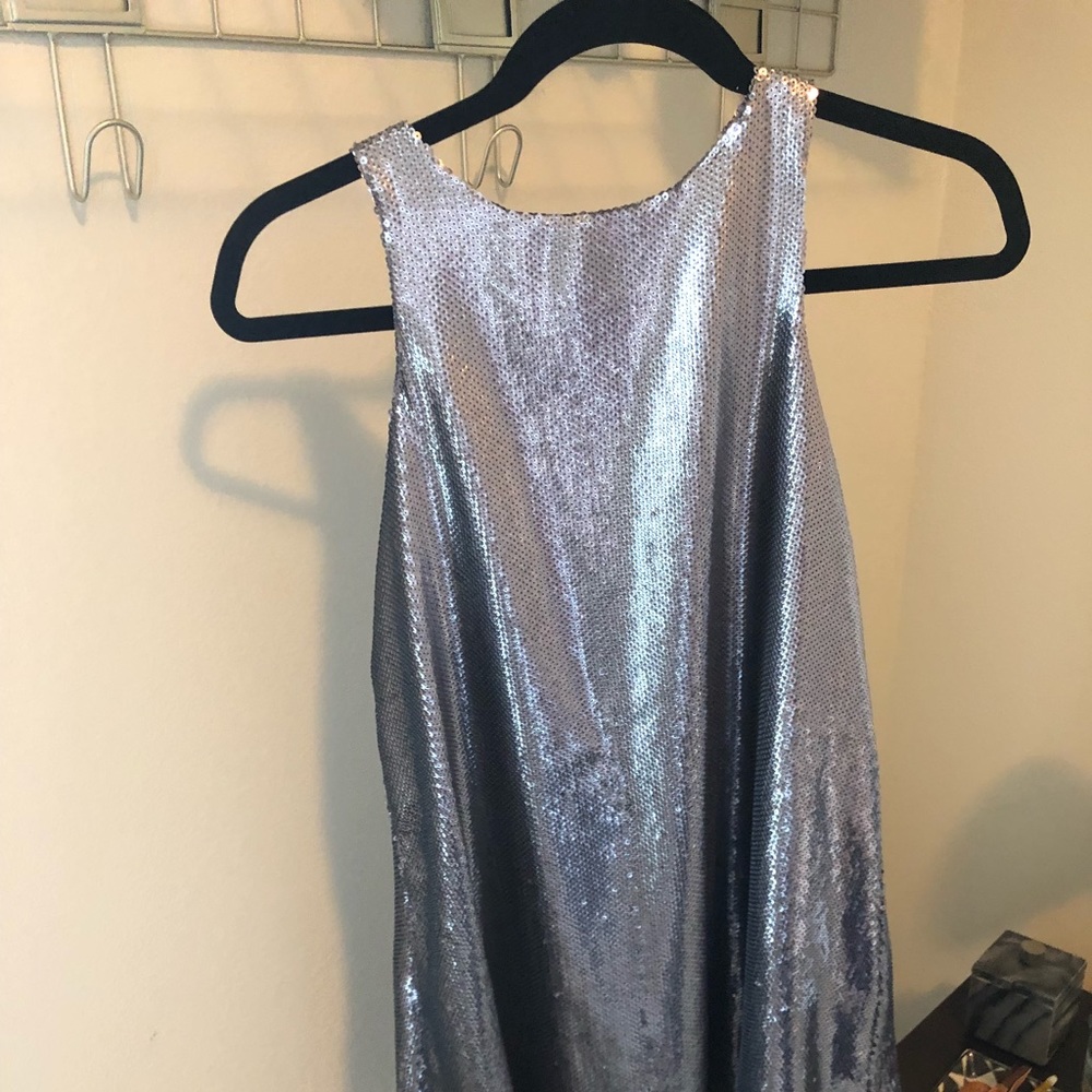 Silver sequins dress